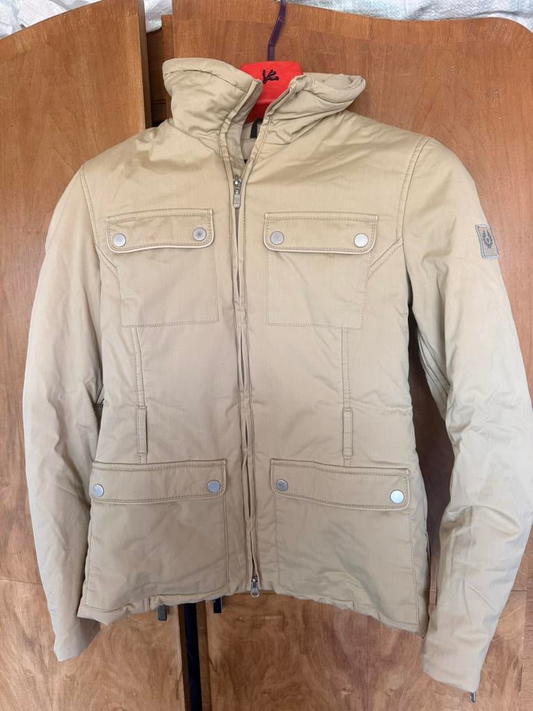 Belstaff Damesjas Maat 42 (valt klein als maat S), Ophalen of Verzenden, Zo goed als nieuw, Maat 36 (S), Beige