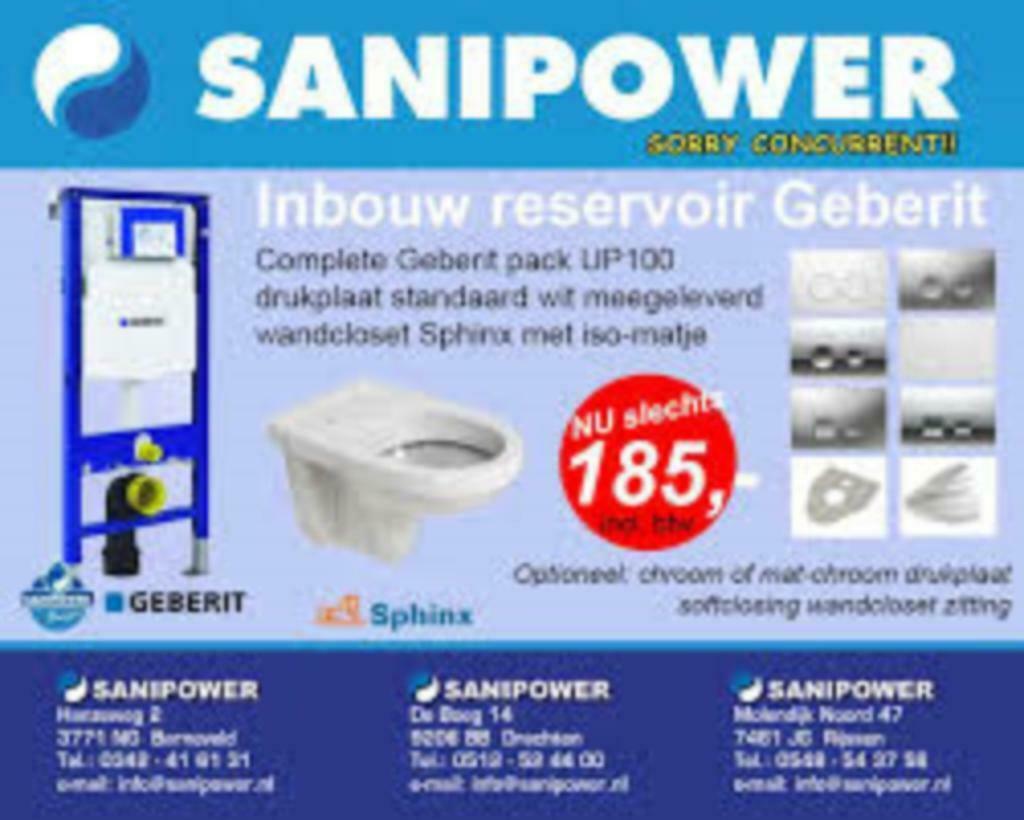 badkamer compleet KOMPLEET SET GEBERIT EUR.185.00, Ophalen, Nieuw, Met douche