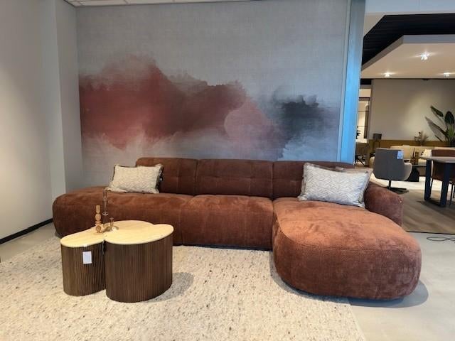 Trendy bank met ronde vormen 360x85x171 cm, Ophalen, Sommelsdijkse haven 19, Info@vissermeubelen.nl, Maxfurn