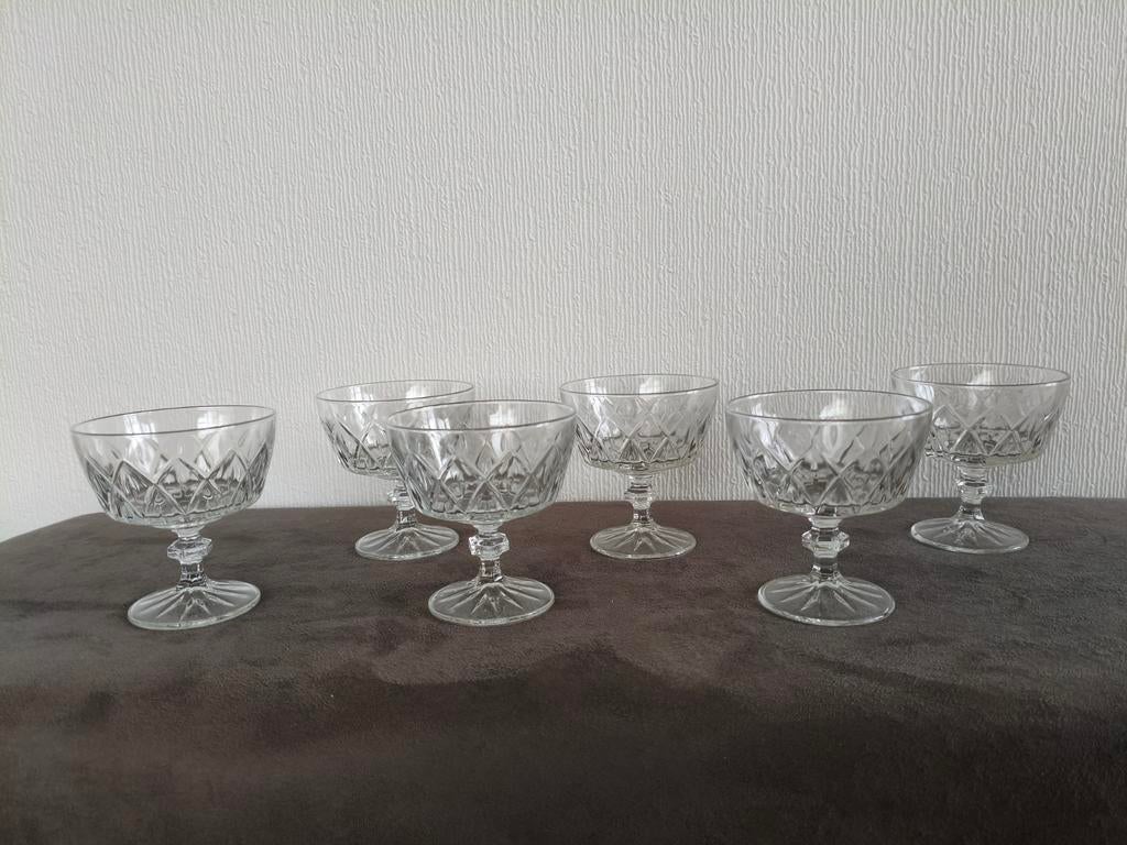 VMC Reims cocktail/champagne glazen, 6 stuks, Ophalen of Verzenden, Zo goed als nieuw, Overige typen