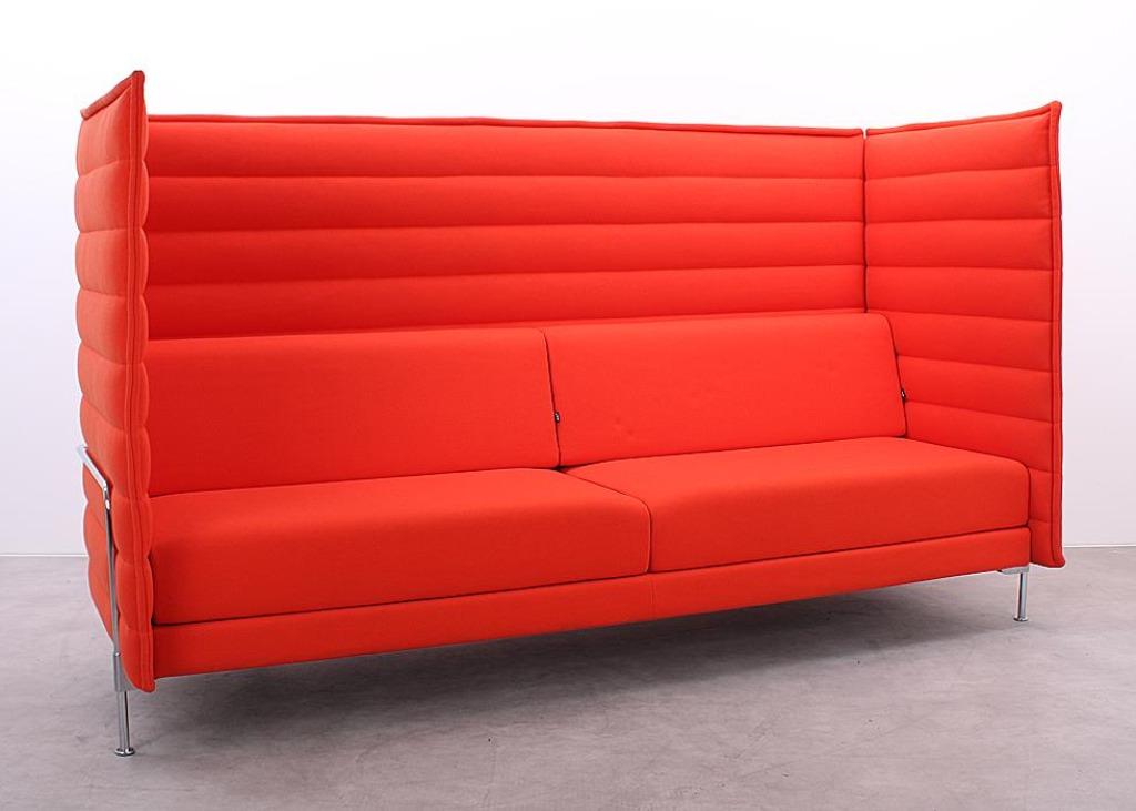 Vitra | Alcove | bank | Oranje, Huis en Inrichting, Tweepersoons, 75 tot 100 cm, Ophalen of Verzenden, Zo goed als nieuw