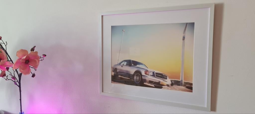 W126 SEC Fine Art Print - Mercedes Klassieker, Antiek en Kunst, Kunst | Tekeningen en Foto's, Ophalen of Verzenden