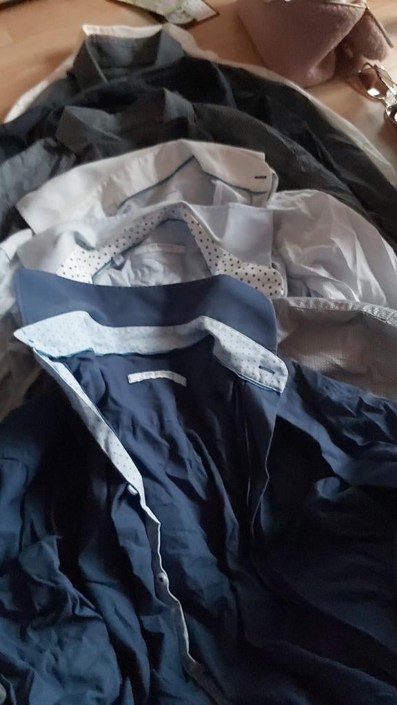 Mooie Blousen Heren Maat S Slimfit - 11 stuks, Kleding | Heren, Overhemden, Blauw, Halswijdte 38 (S) of kleiner, Gedragen, Diverse