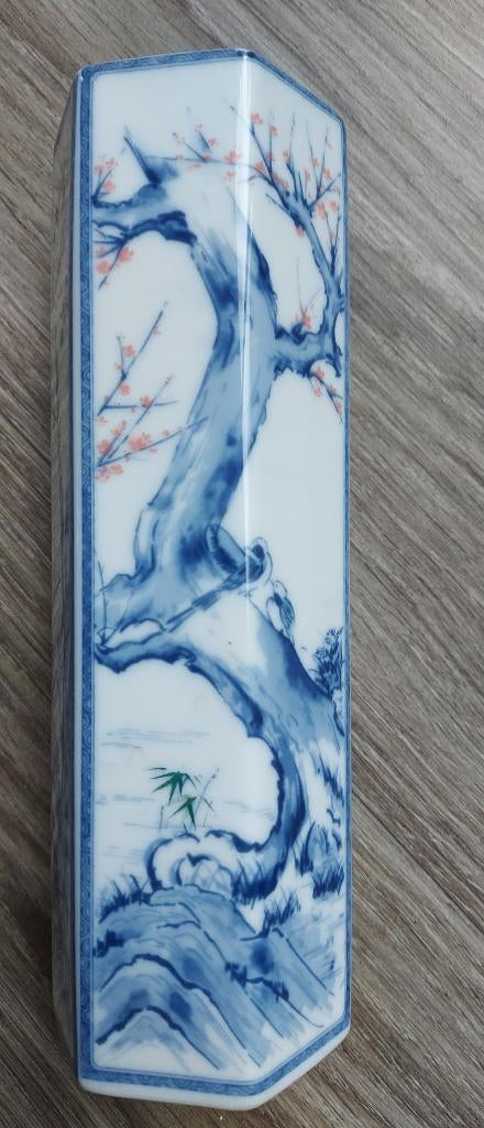 Vintage Japanse zeshoekige vaas (Sakura decor), Antiek en Kunst, Antiek | Vazen, Ophalen of Verzenden