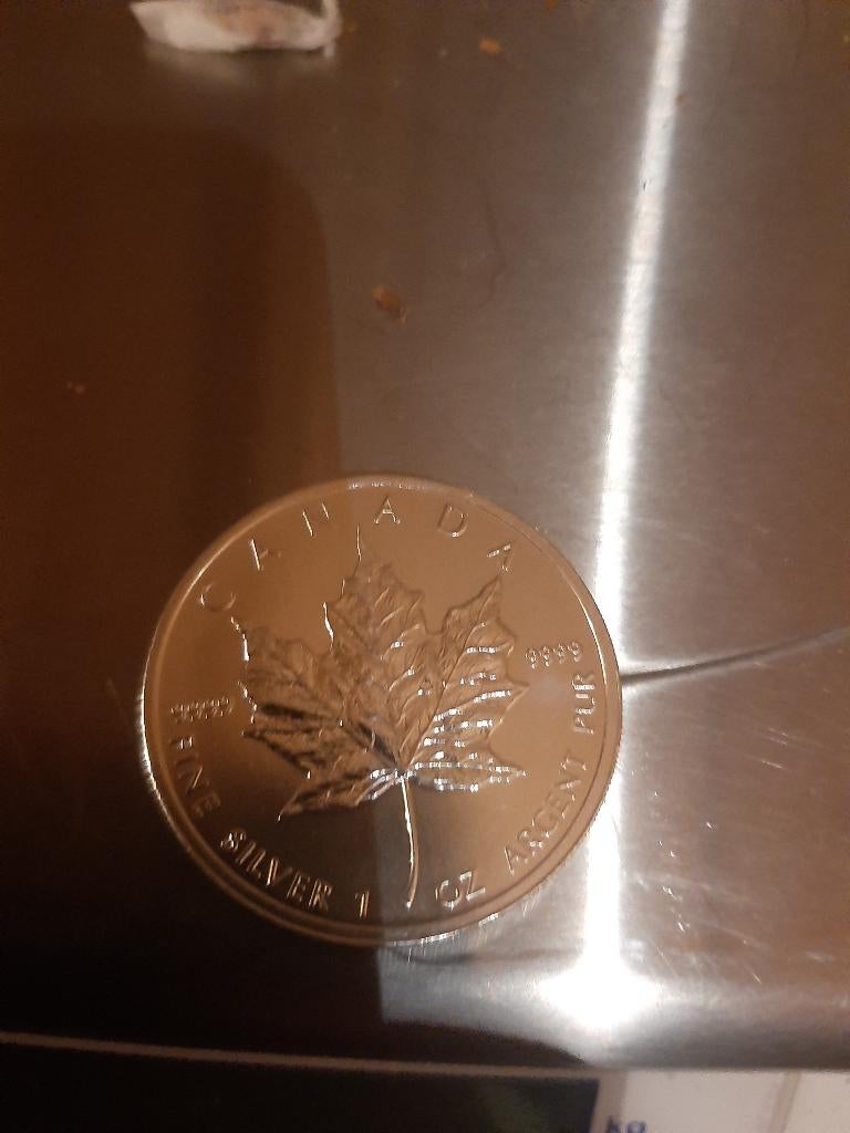 5x Maple leaf 1 oz, Ophalen, Zilver