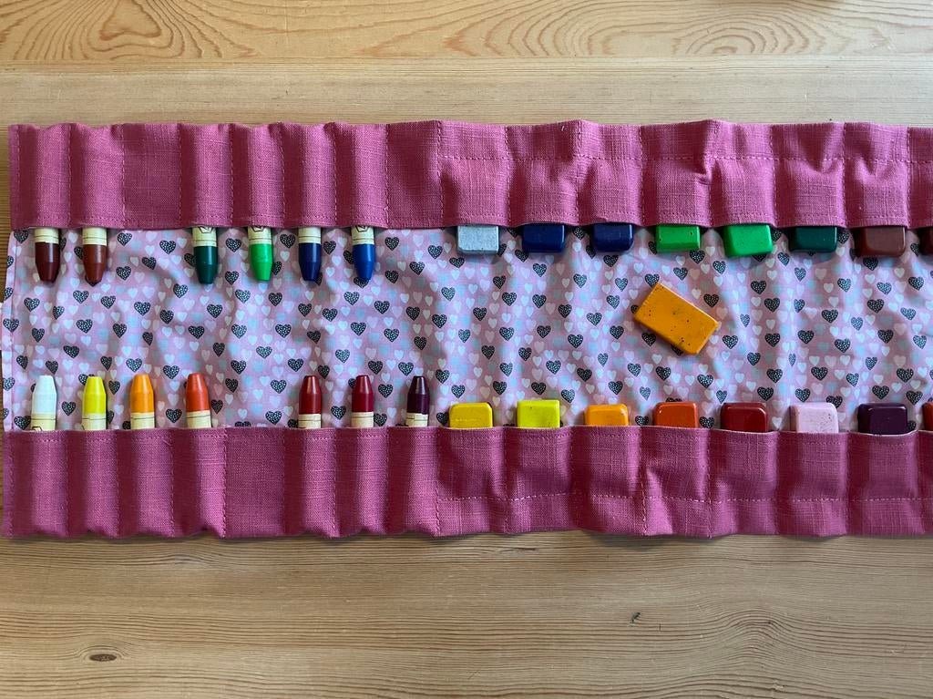 Krijtrol Linnen 16 blokjes/staafjes Roletui Vrijeschool, Hobby en Vrije tijd, Leeuwarden, Handgemaakt, Overige typen, Nieuw