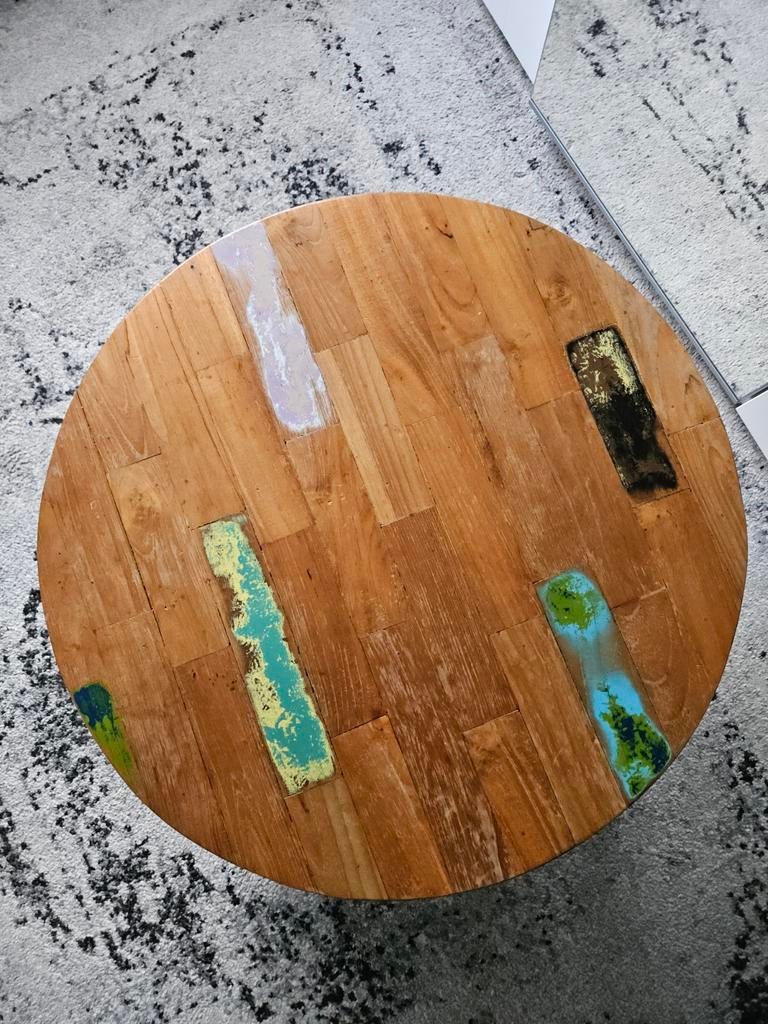 dBodhi Houten Tafeltje - Uniek Design, Huis en Inrichting, Tafels | Salontafels, Ophalen, Minder dan 50 cm, Gebruikt, Minder dan 50 cm