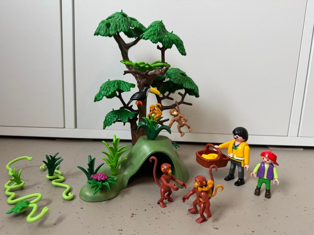 Playmobil Jungleset 3238 - Compleet met veel Aapjes, Ophalen of Verzenden, Zo goed als nieuw, Complete set