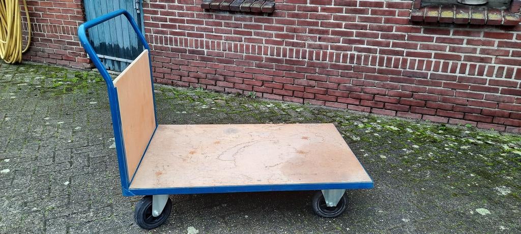 Platformwagen/transportkar/magazijnkar/plateauwagen/kar, Ophalen, Gebruikt