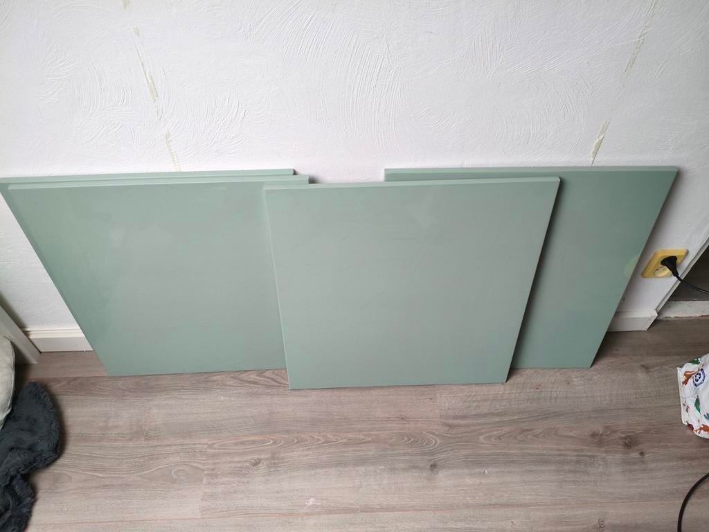 4x Ikea Besta Frontjes 64x60cm - Groen/Mint/Grijs, Gebruikt, Minder dan 25 cm, Minder dan 100 cm, Groen