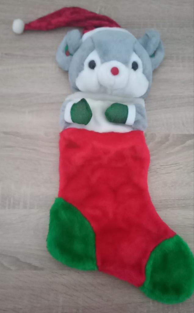 Superleuke Grijs/ Witte Muis Kerst Sok, zo goed als nieuw!, Diversen, Kerst, Ophalen of Verzenden, Zo goed als nieuw