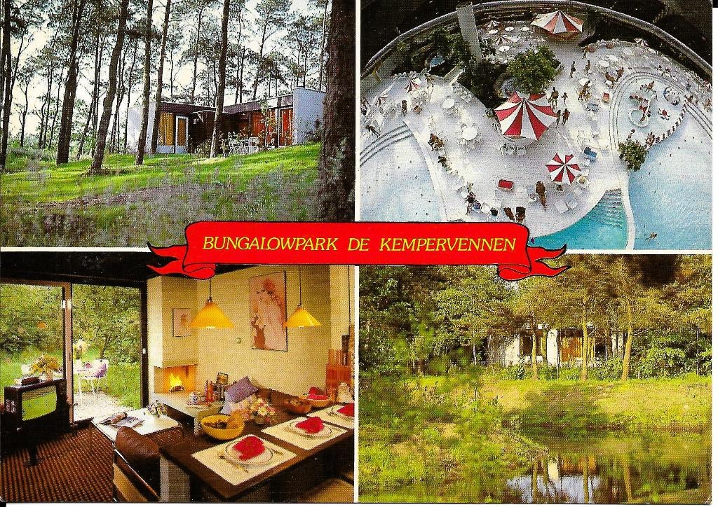 Ansichtkaart	Westerhoven	De Kempervennen	Bungalowpark	4-luik, Ophalen of Verzenden, 1980 tot heden, Gelopen, Noord-Brabant