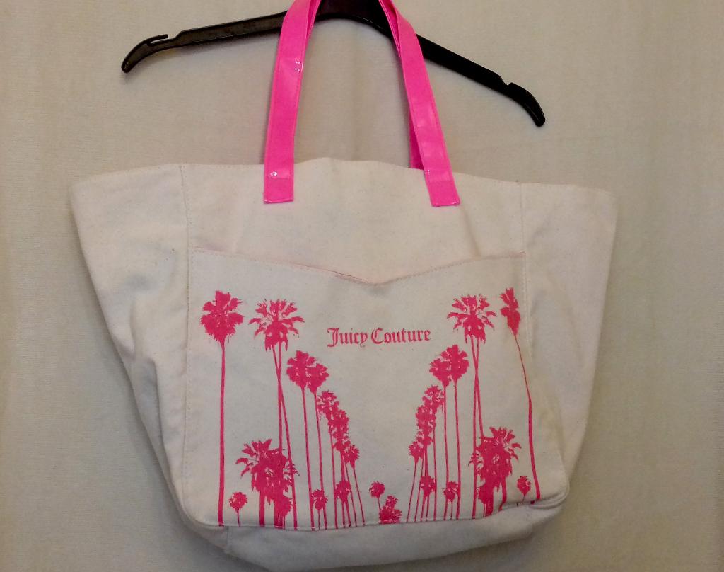 Shopper canvas Juicy Couture, Sieraden, Tassen en Uiterlijk, Tassen | Damestassen, Ophalen, Zo goed als nieuw, Beige, Shopper