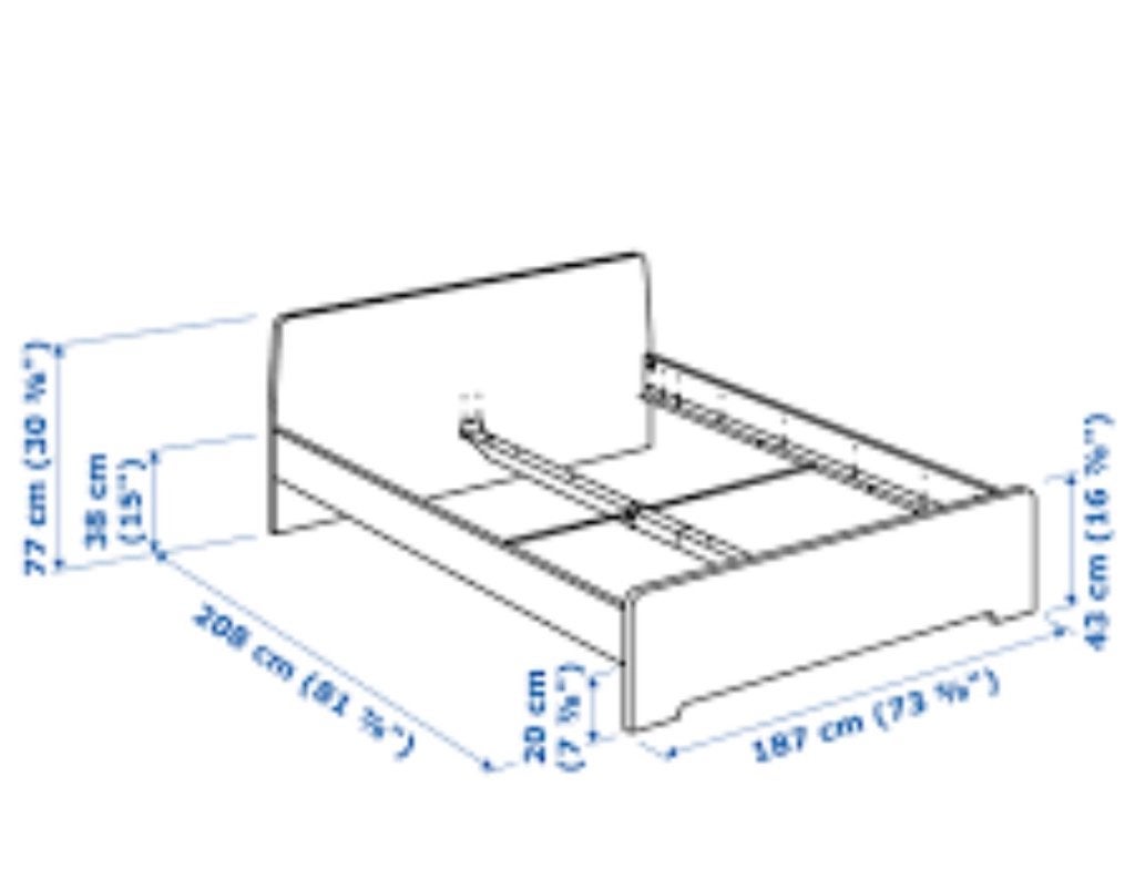 ASKVOLL bedframe, Huis en Inrichting, Ophalen, Verstelbaar, 90 cm, Eenpersoons