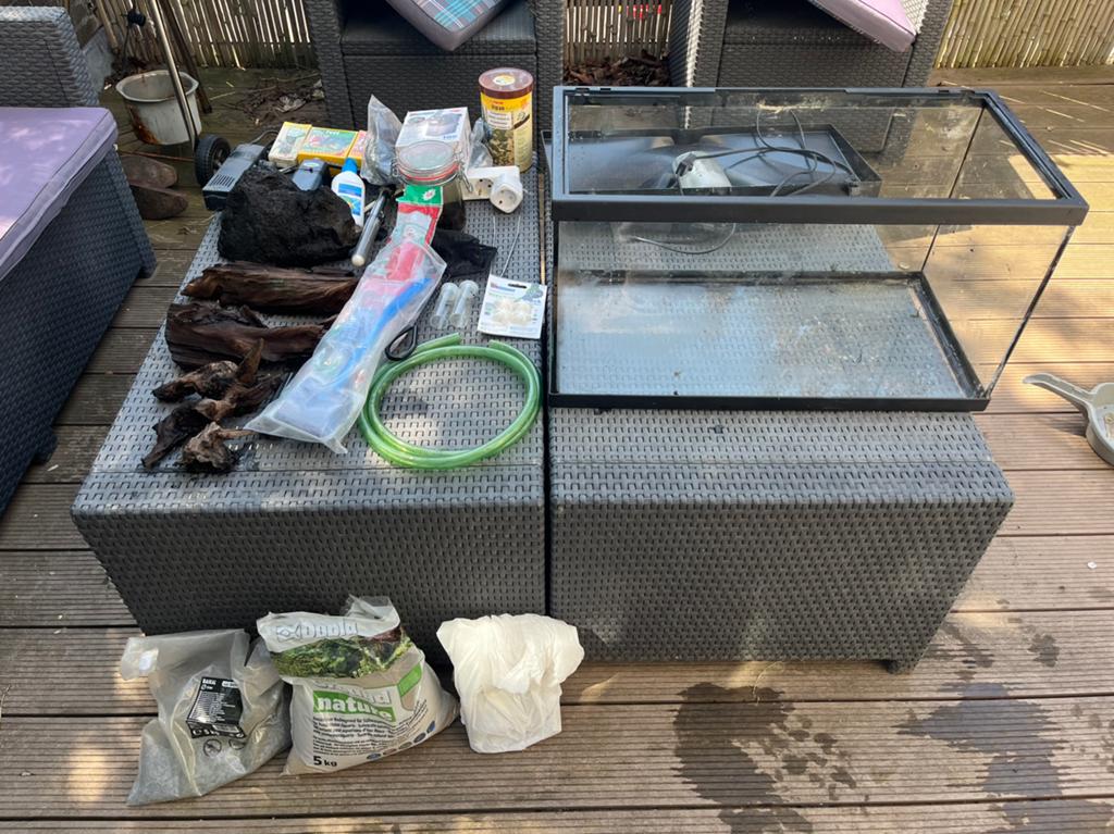 Aquarium starter set inclusief algeneters, Ophalen, Zo goed als nieuw