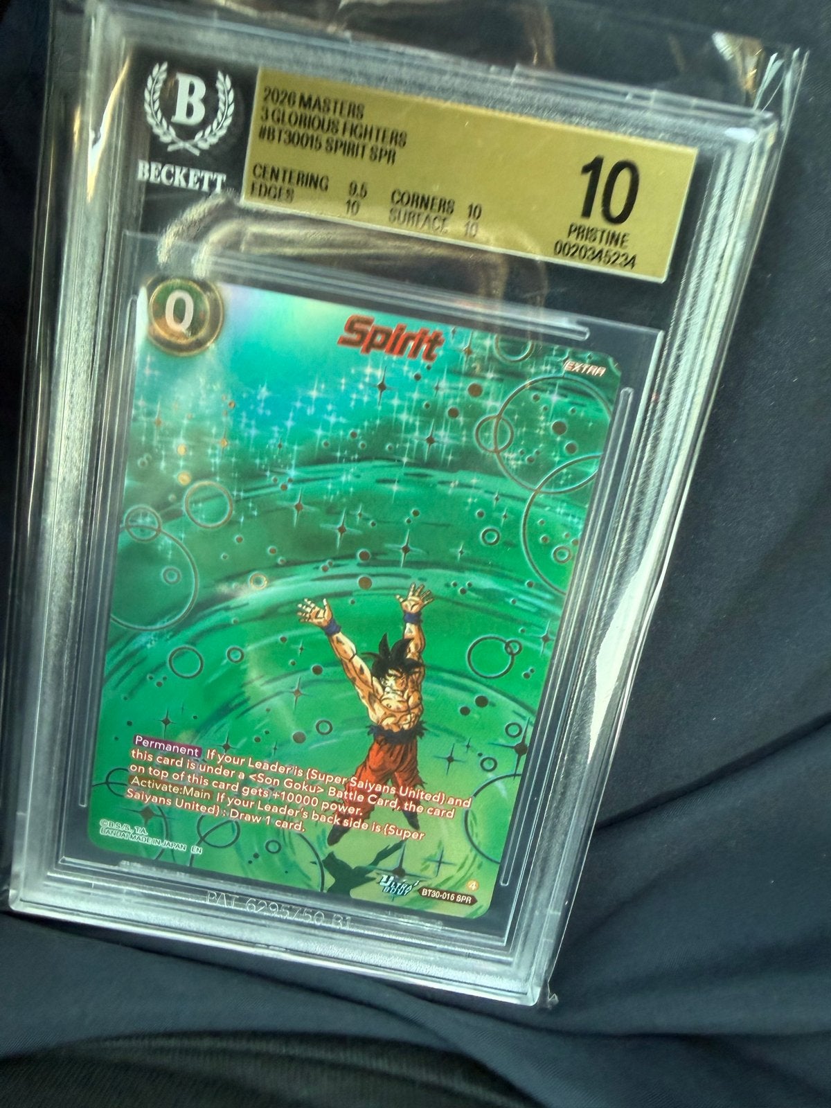 Dragon Ball Super Card Game BT30-015 Spirit SPR BGS 10, Ophalen of Verzenden, Zo goed als nieuw, Losse kaart, Foil