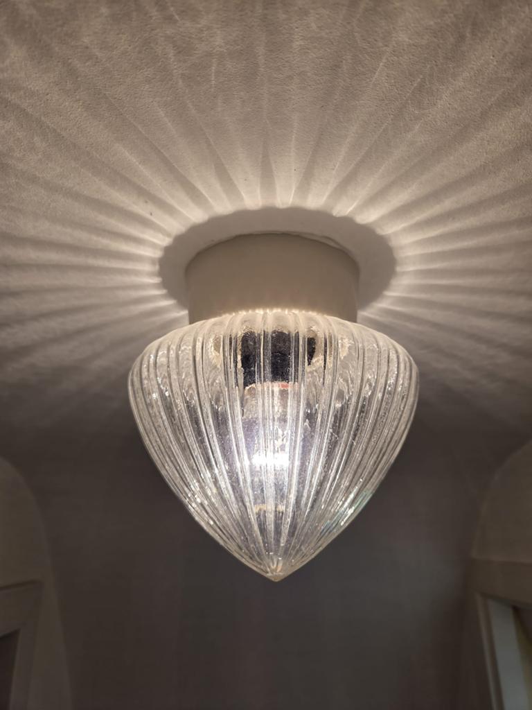 Art deco plafonnière glas, Ophalen of Verzenden