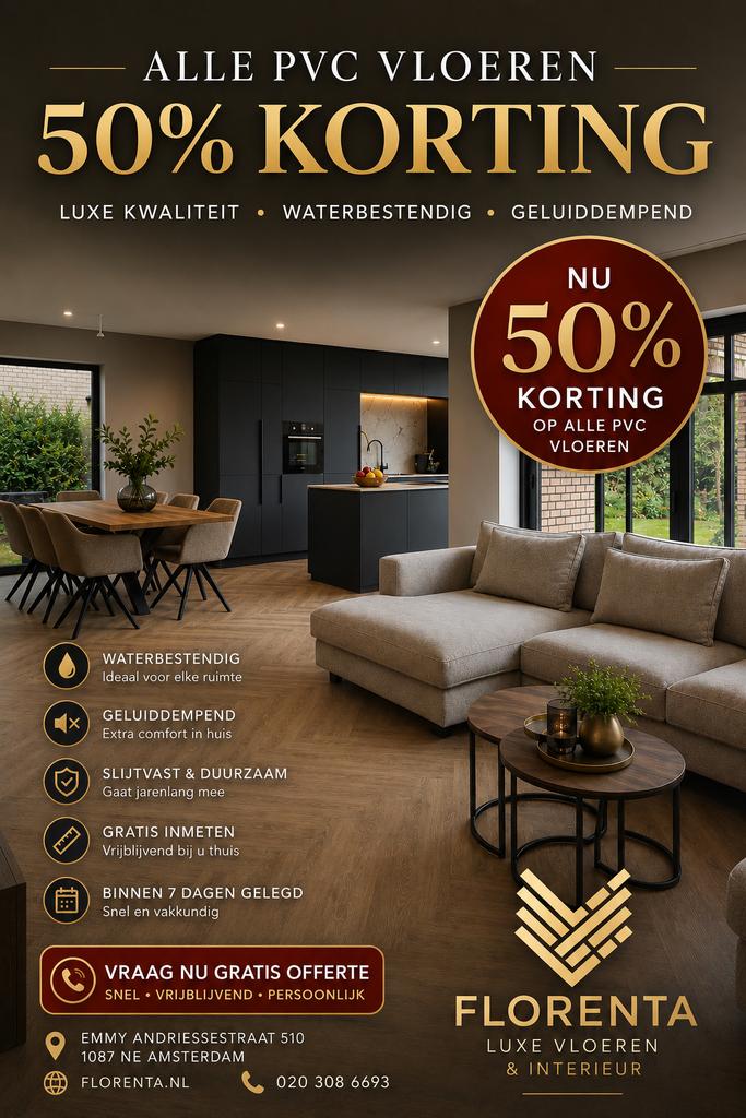 PVC Vloeren 50% Korting, Garantie, Vloeren gieten