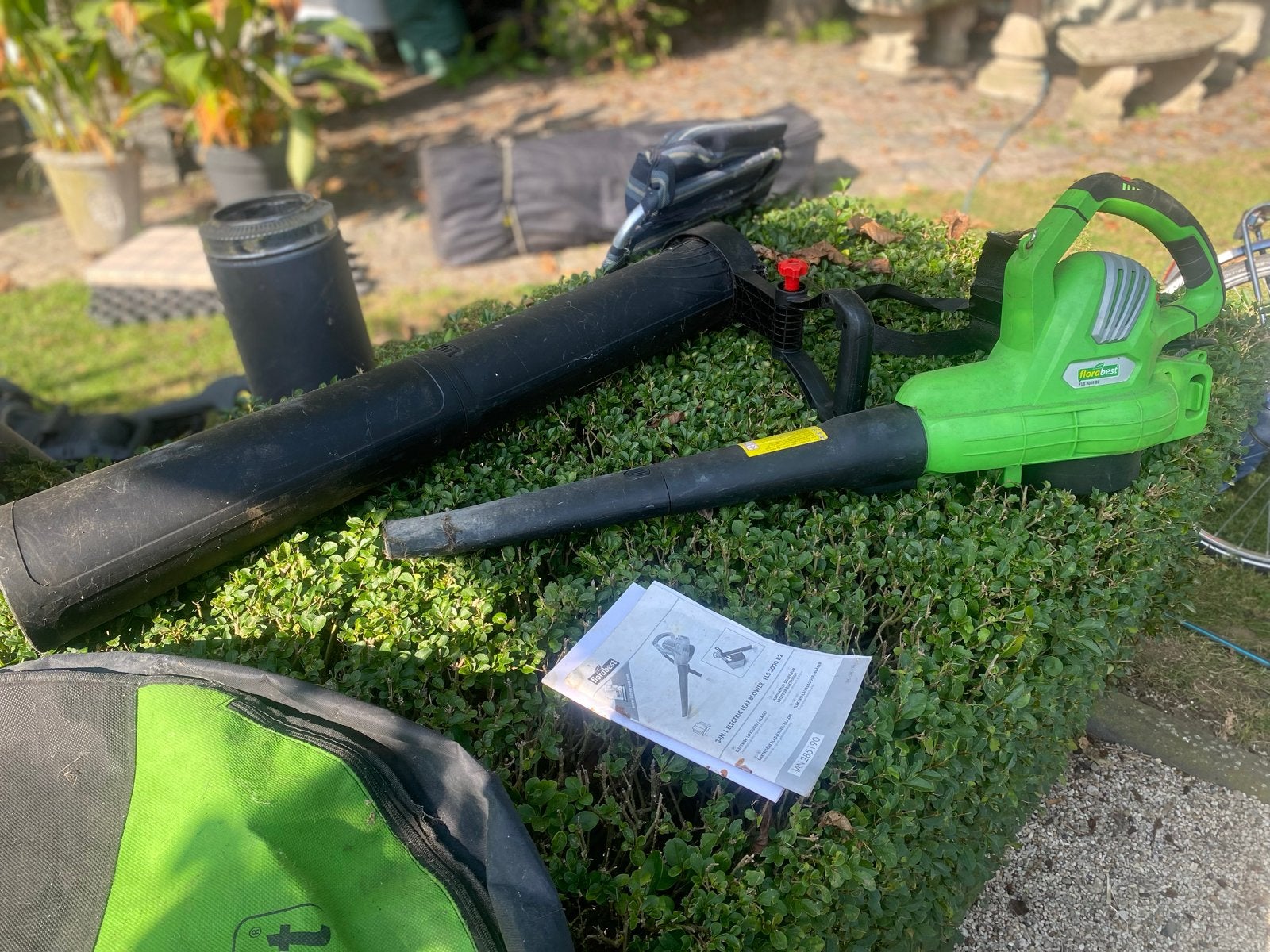 Florabest 3-in-1 elektrische bladblazer FLS 3000 B2, Ophalen, Gebruikt, Elektrisch, Handgedragen