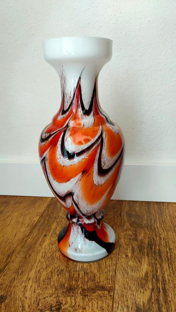 Carlo Moretti Murano glazen vaas, Marble, Ophalen