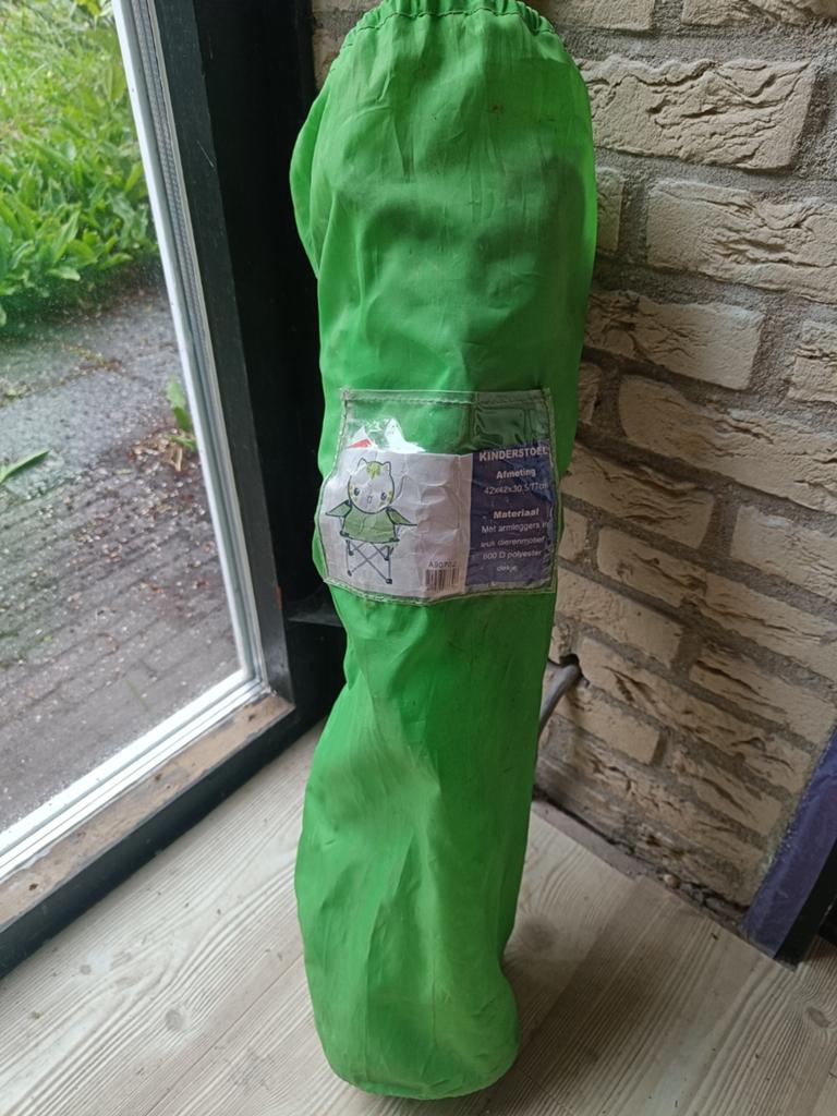 Groene kinder klapstoel met dierenmotief, Ophalen of Verzenden