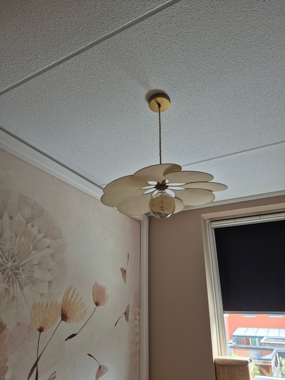 KARWEI hanglamp bloem design, Linde, Huis en Inrichting, Lampen | Hanglampen, 50 tot 75 cm, Ophalen of Verzenden, Zo goed als nieuw