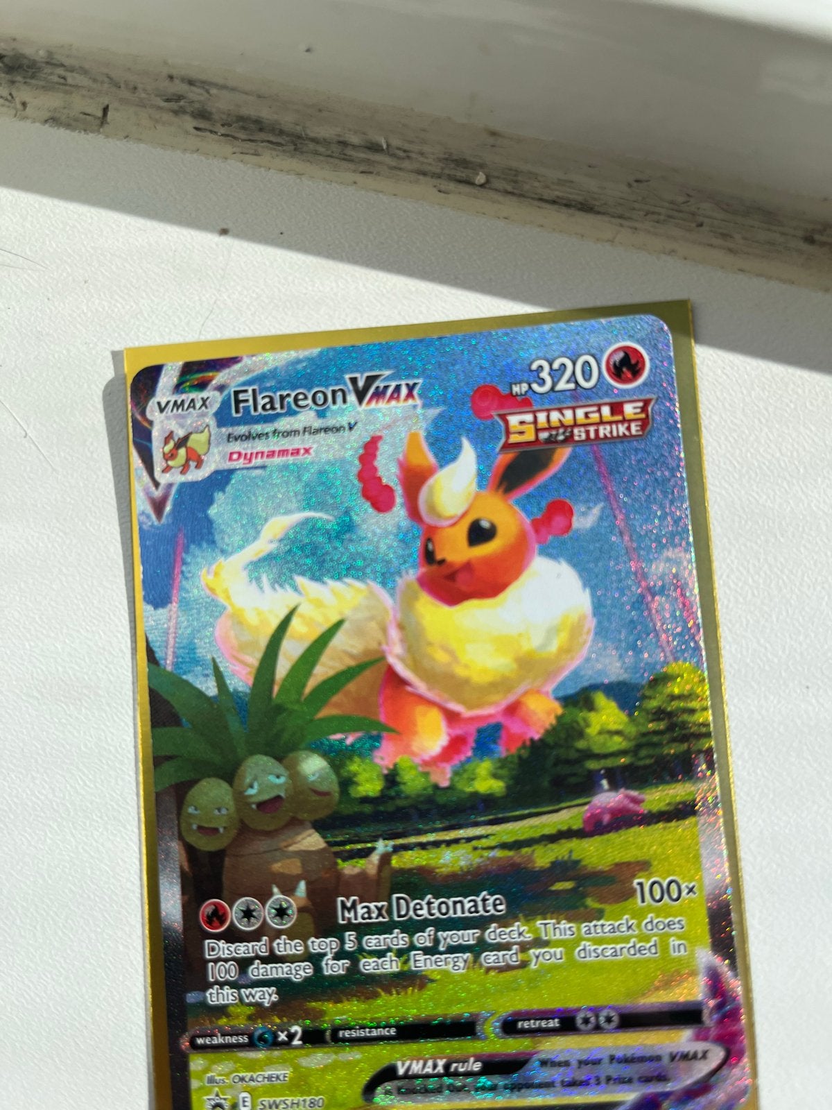 Flareon VMAX Pokémon kaart - Lichte beschadiging, Ophalen, Gebruikt, Losse kaart, Foil