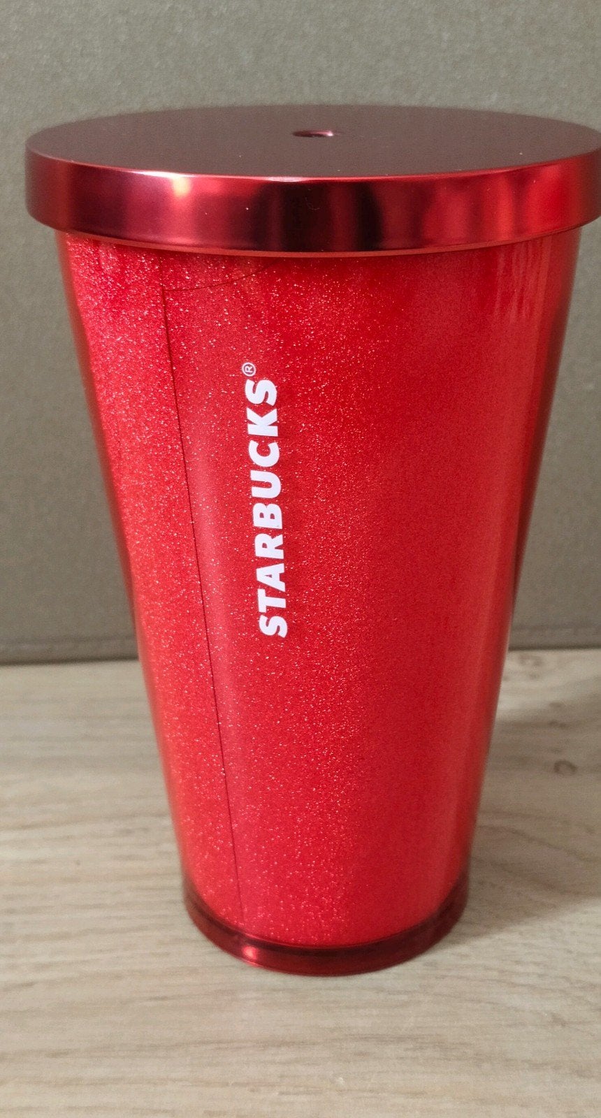 Starbucks Red Glitter Tumbler - 473ml, Kunststof, Verzenden, Overige typen, Zo goed als nieuw