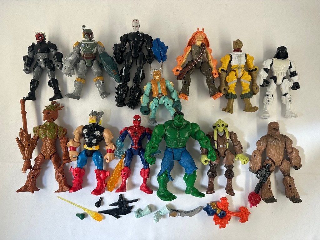 Hasbro Hero Mashers Figuren Star Wars en Marvel 13 stuks, Gebruikt, Onbekend, Ophalen of Verzenden, Onbekend