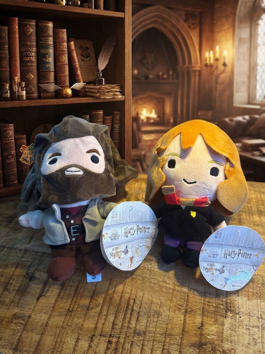 Harry Potter Knuffels: Hagrid & Hermelien (Nieuw), Harry Potter, Overige merken, Overige karakters, Overige typen