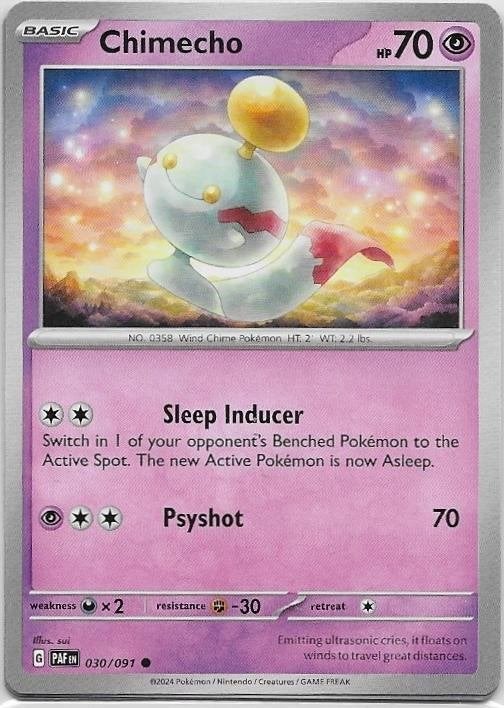 Paldean Fates,  Chimecho [common] 30/91, Verzenden, Nieuw, Losse kaart
