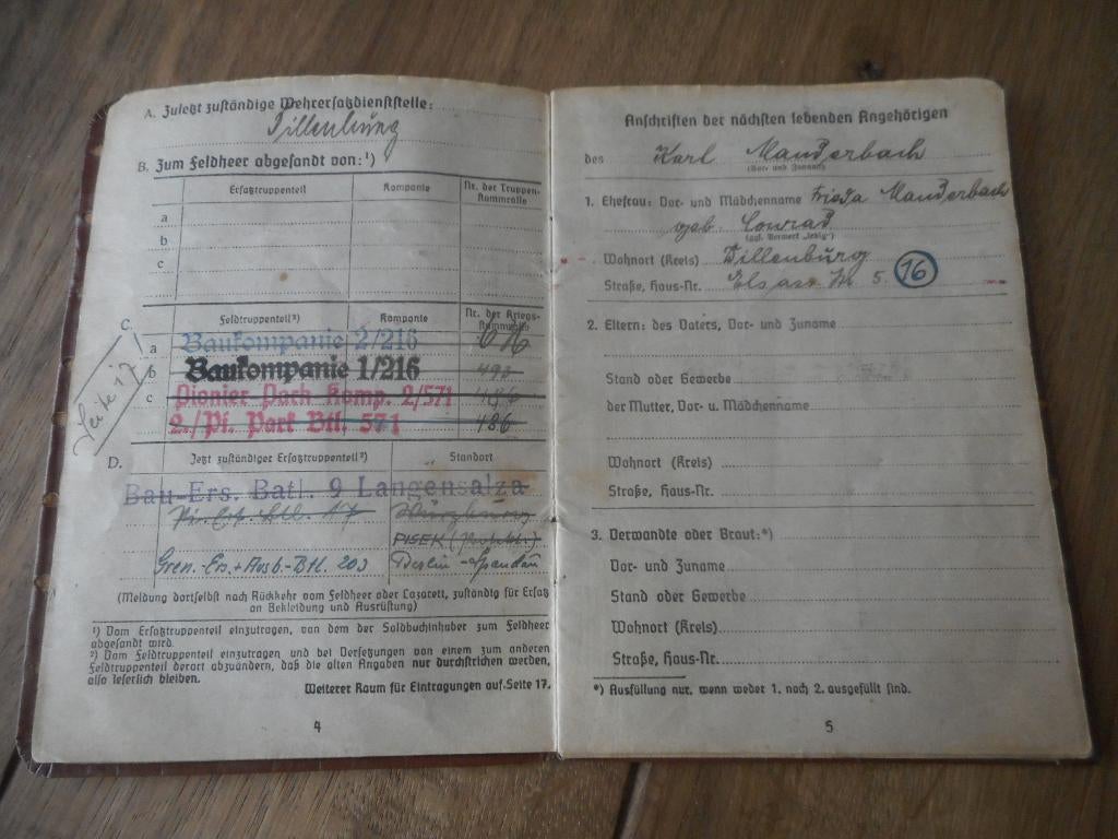 Duits Soldbuch Soldat met meerdere onderscheidingen, Verzamelen, Verzenden, Duitsland