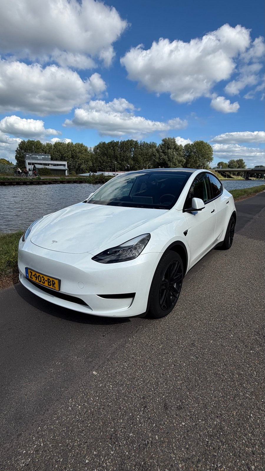 Tesla Model Y 2024 Wit, Auto's, Tesla, Automaat, Achterwielaandrijving, Wit, Elektrisch