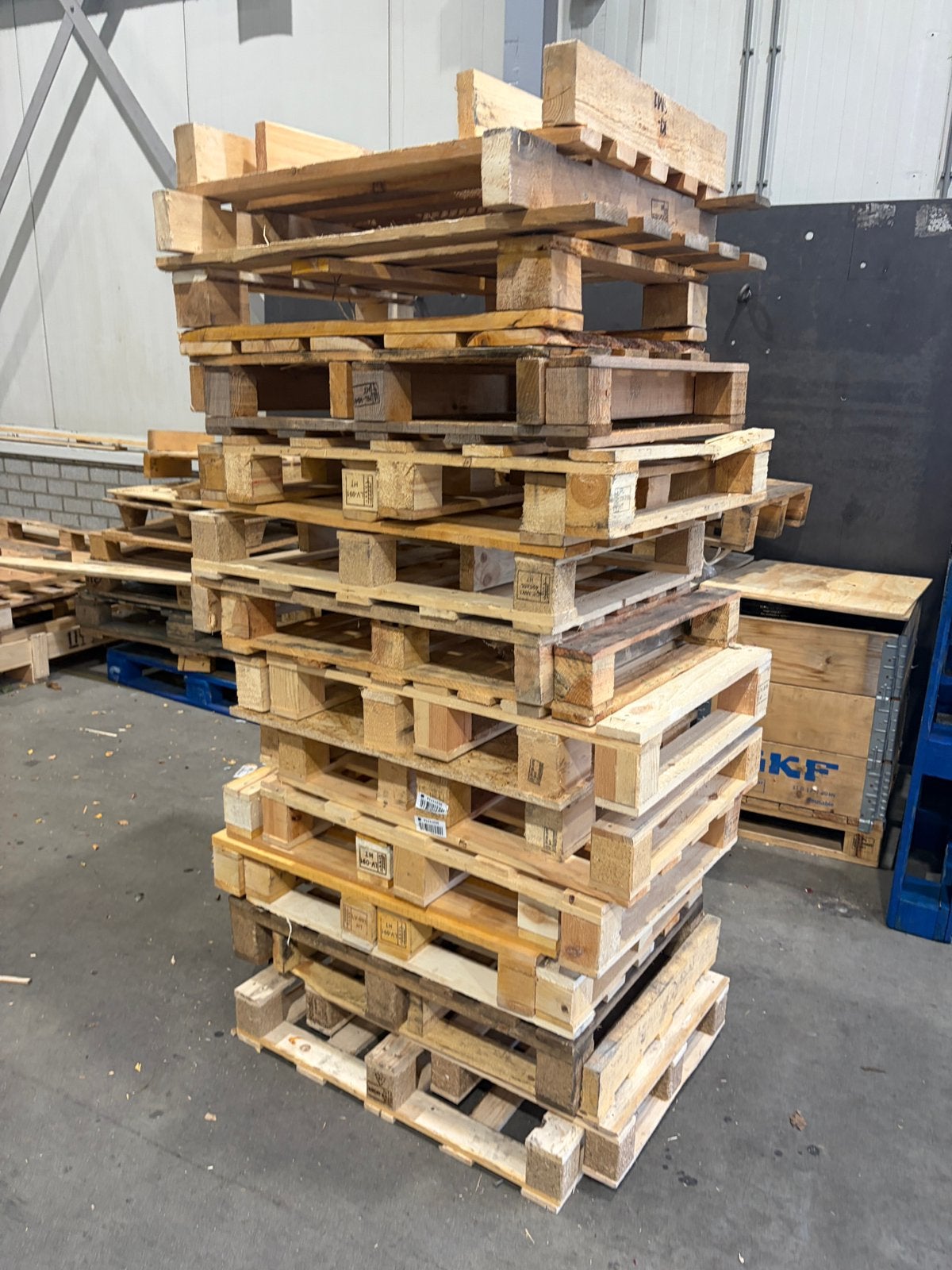 Diverse gebruikte pallets en houten constructies, Ophalen, Overige typen