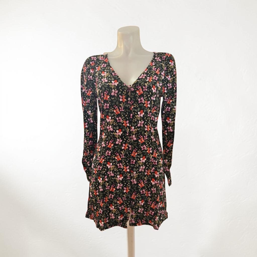 Pins And Needles Jurk Maat S Zwart Bloemenprint Boho, Kleding | Dames, Jurken, Pn, Pn, Verzenden, Zwart