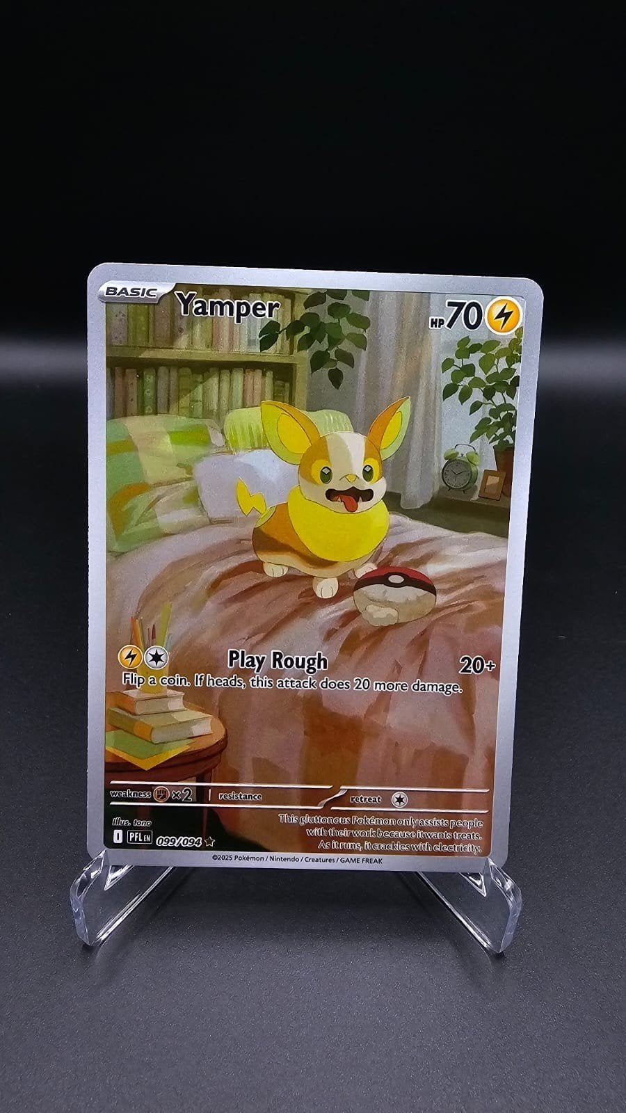 Yamper 099/094 Illustration Rare – Pokémon Phantasmal Flames, Ophalen of Verzenden, Zo goed als nieuw, Losse kaart