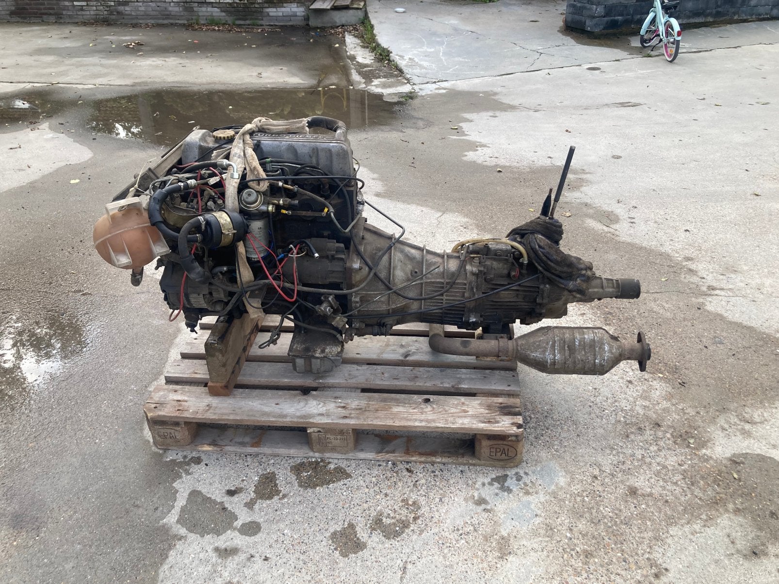 Diesel motor opel 2.3 dtr motor compleet met bak, Ophalen, Gebruikt, Opel
