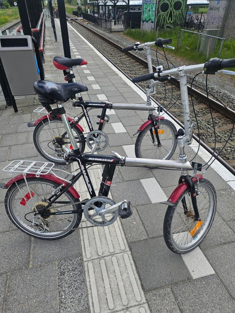 2X Unieke set vouwfietsen met 6 versnellingen in goede staat, Overige merken, Terugtraprem, Versnellingen, Zo goed als nieuw