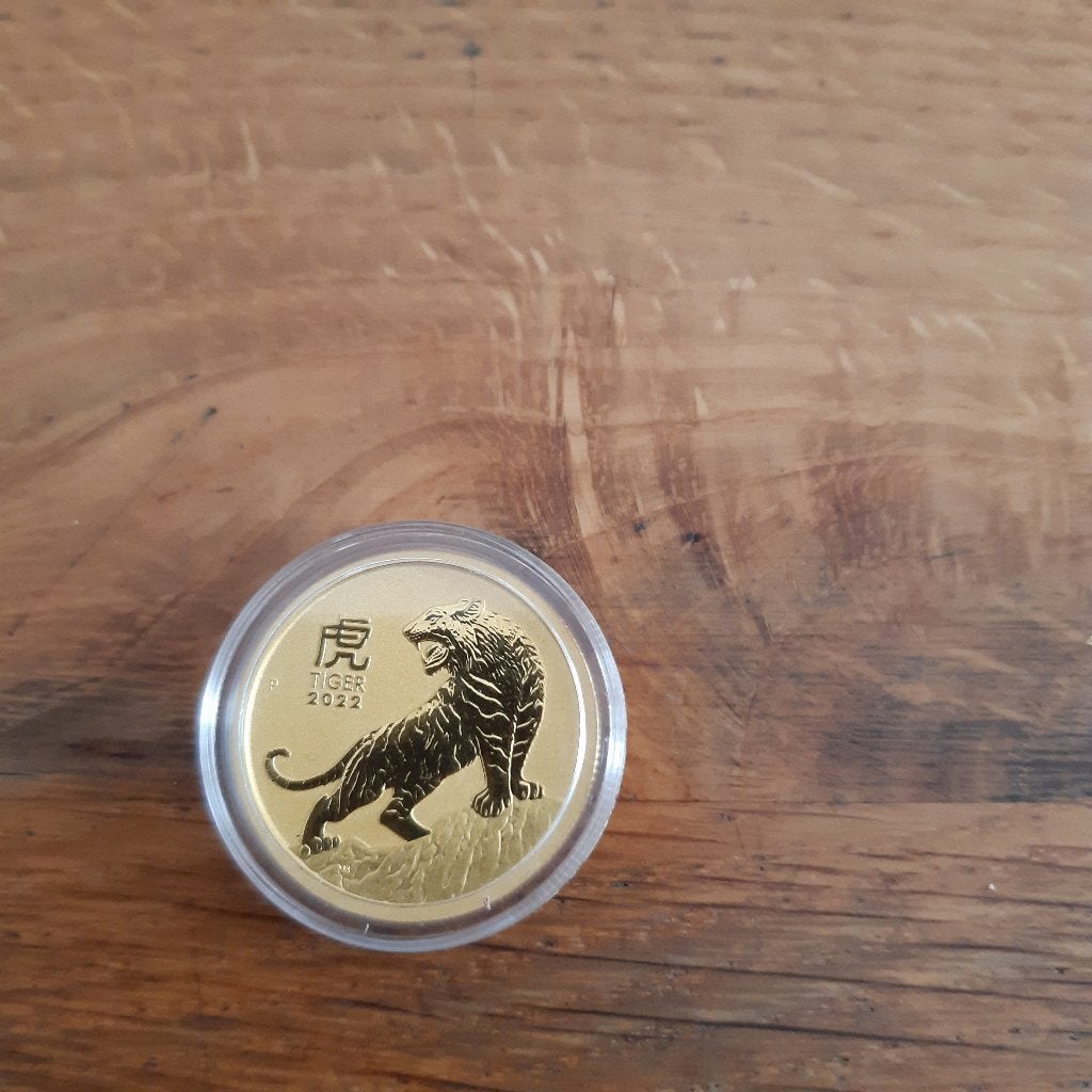 1 oz goud lunar 3 tijger 2022, Ophalen of Verzenden, Goud