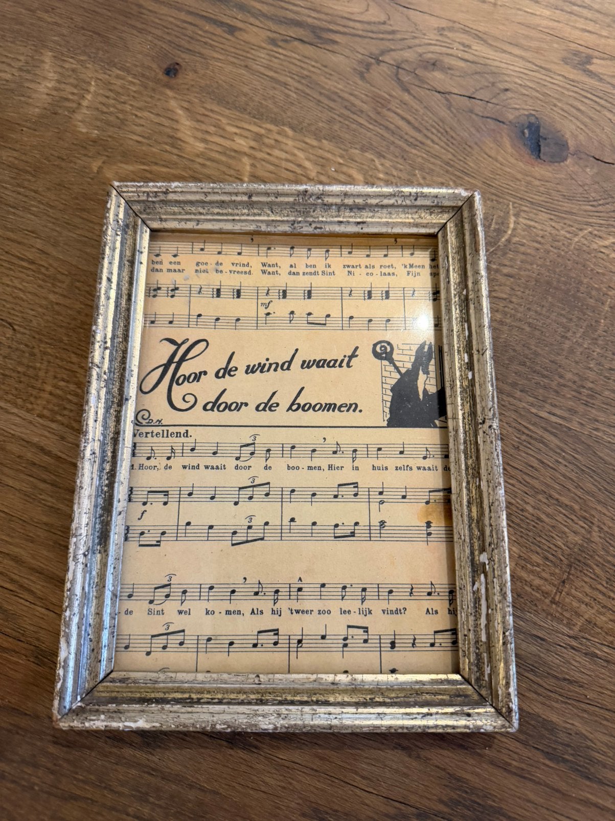 Oude lijst met sinterklaas liedje, Ophalen, Gebruikt