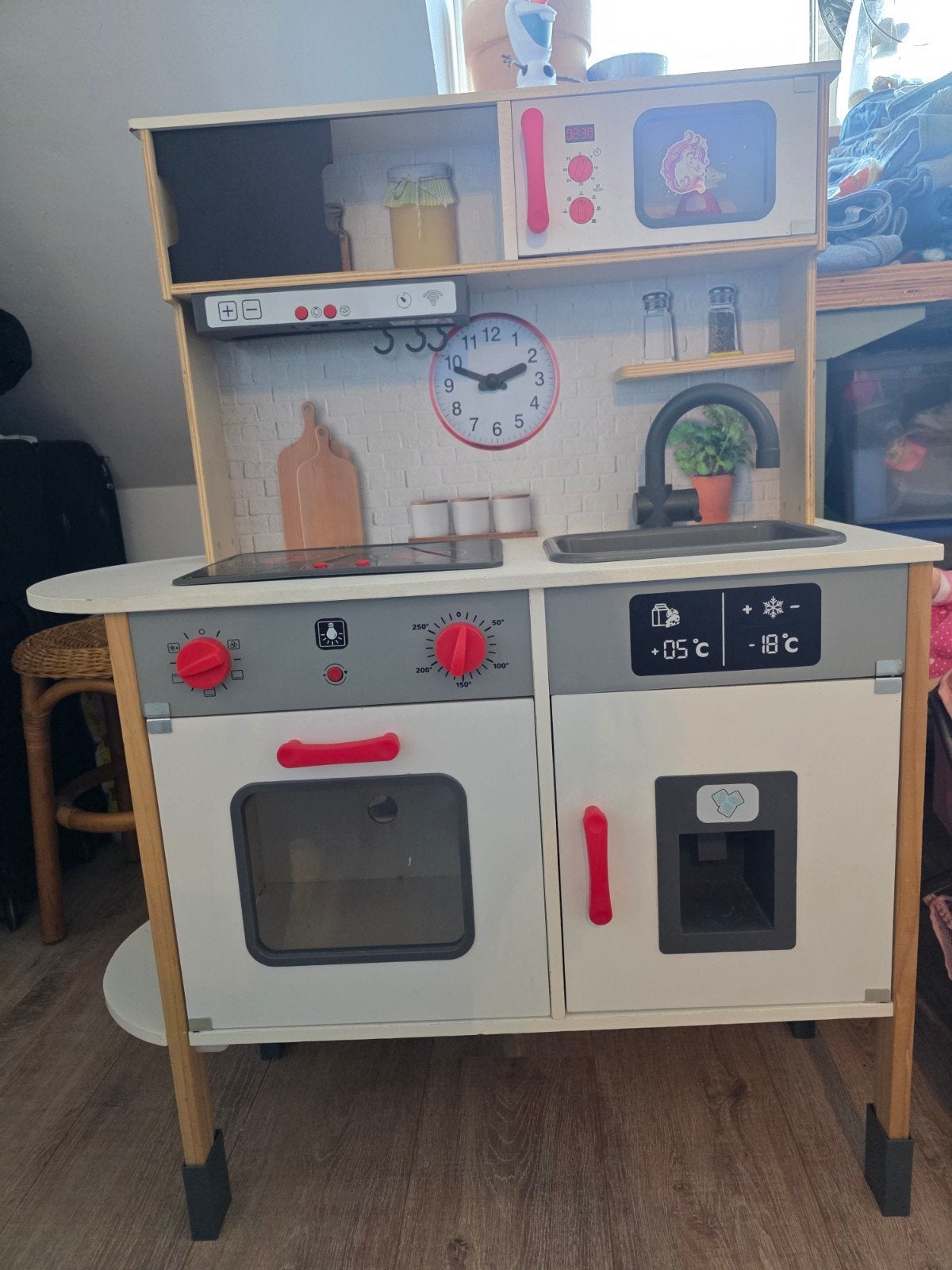 Lidl speelgoed keuken met licht en geluid, Ophalen of Verzenden, Gebruikt, Hout, Speelkeuken