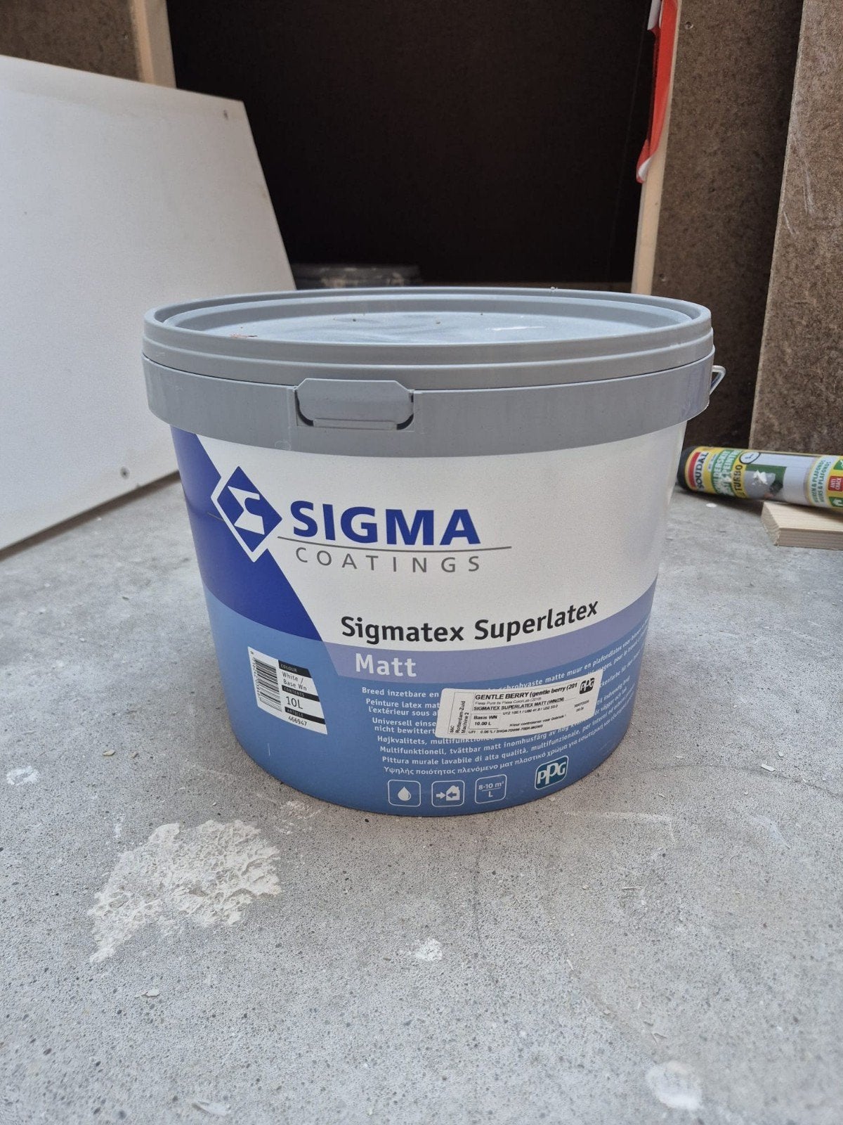 Sigma Sigmatex Superlatex Matt - Gentle Berry (10L), Ophalen, Overige kleuren, 5 tot 10 liter, Nieuw