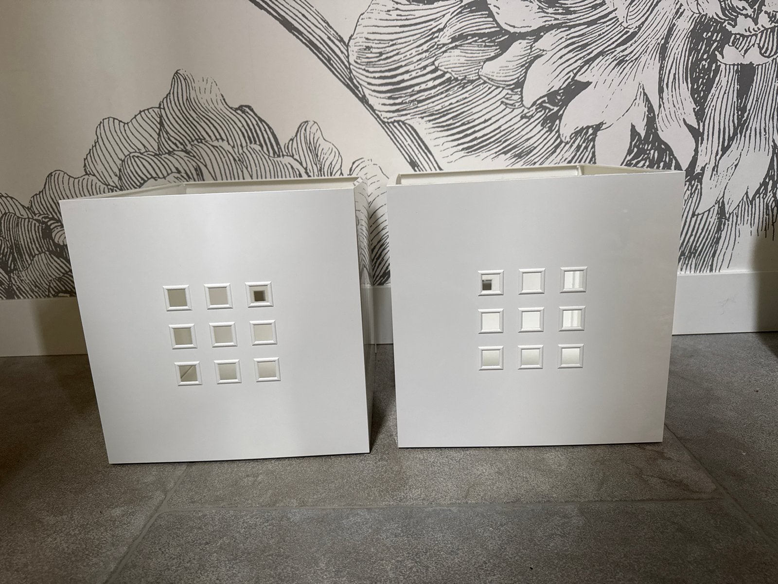 2 witte bakken voor IKEA Kallax kast, Ophalen, Gebruikt, Overige materialen