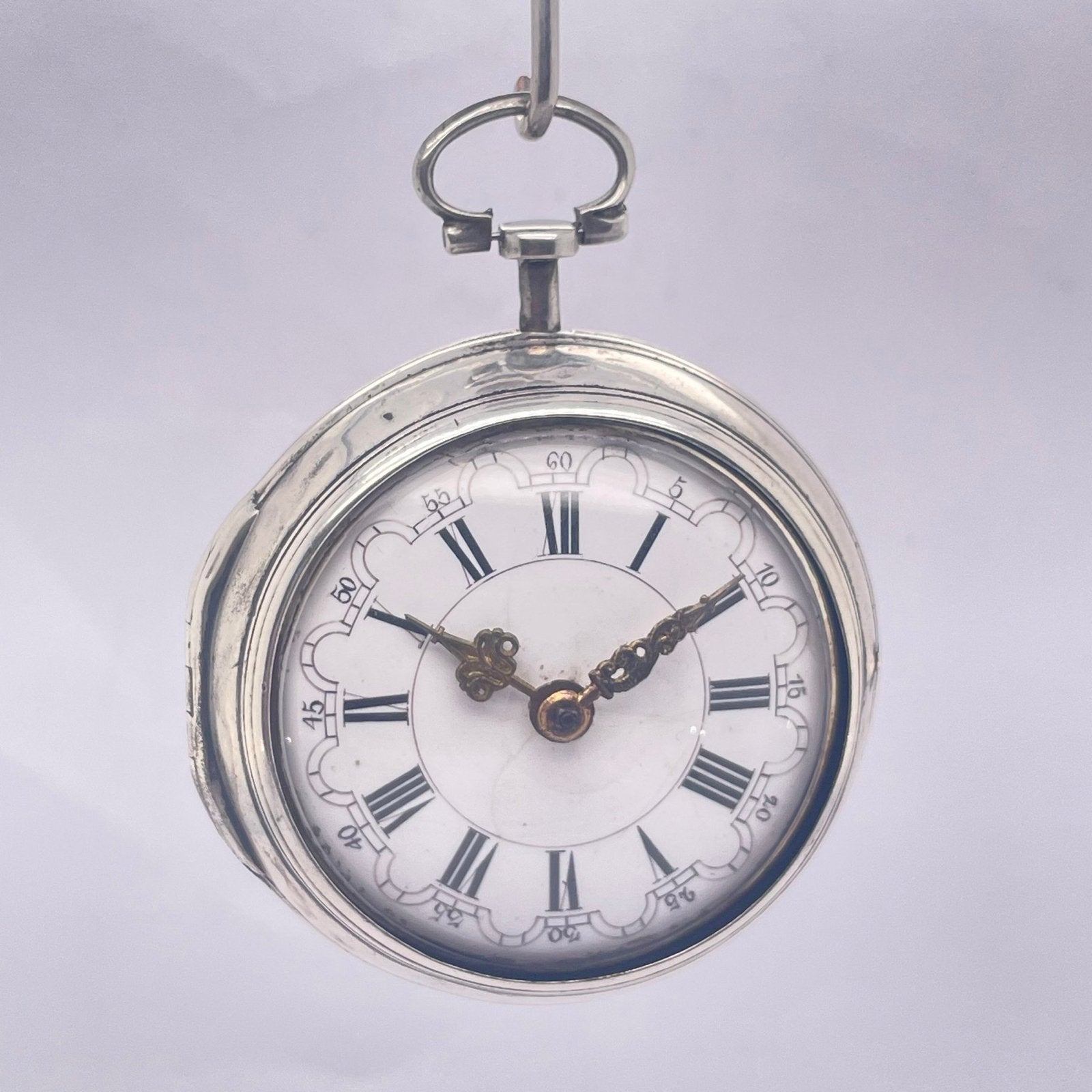 Antiek Zilveren Zakhorloge - T. Tringham, Londen, 1771, Ophalen of Verzenden, Zilver