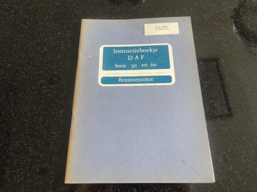DAF Serie 50 en 60 - Instructieboekje NL, Verzenden