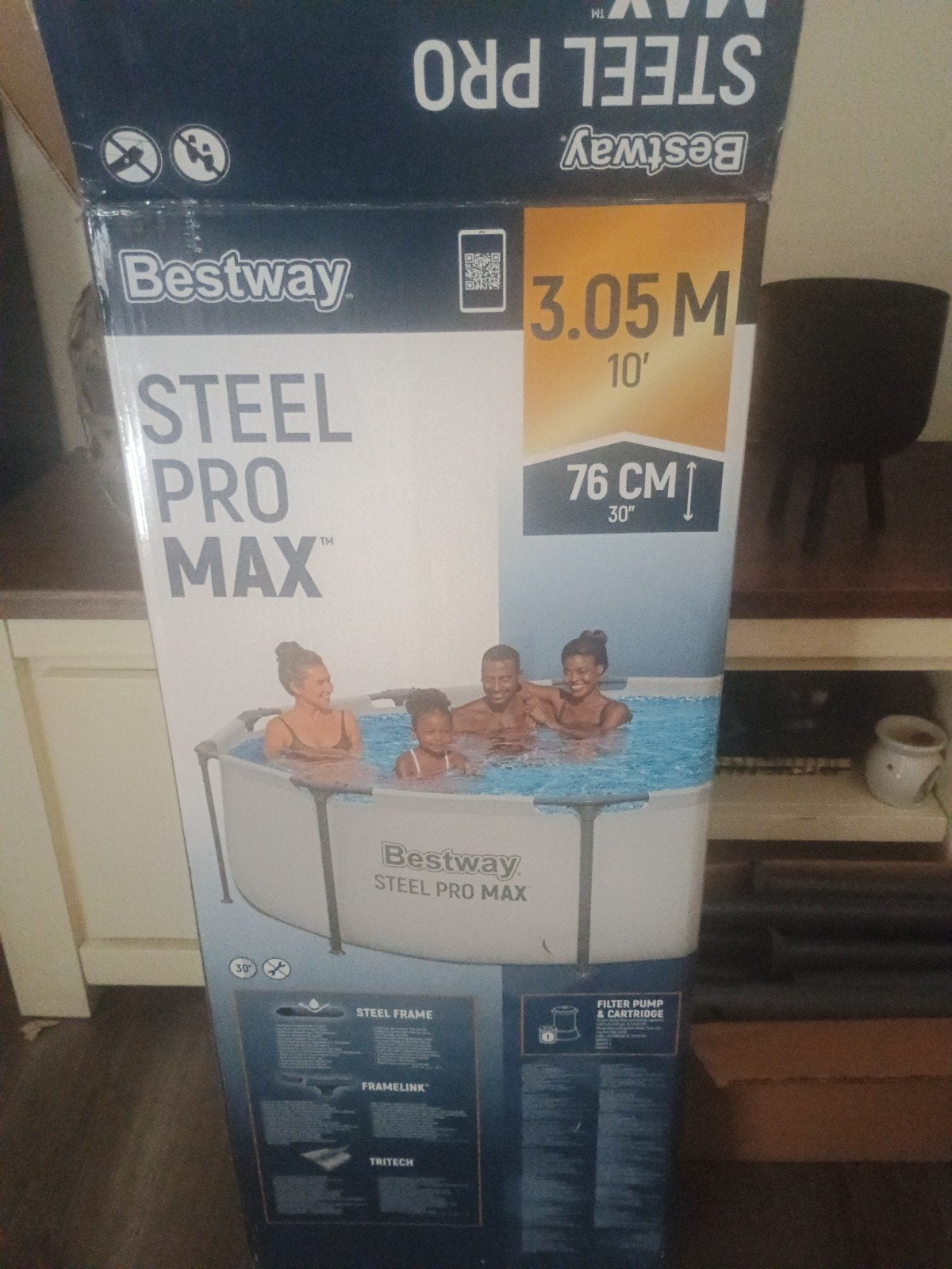 Bestway Steel Pro Max Zwembad zo goed als nieuw!, Tuin en Terras, Zwembaden, Rond, Ophalen of Verzenden, Zo goed als nieuw, Opzetzwembad