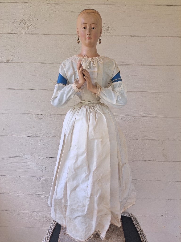 Mooie Grote Antieke Houten Madonna, Ophalen of Verzenden