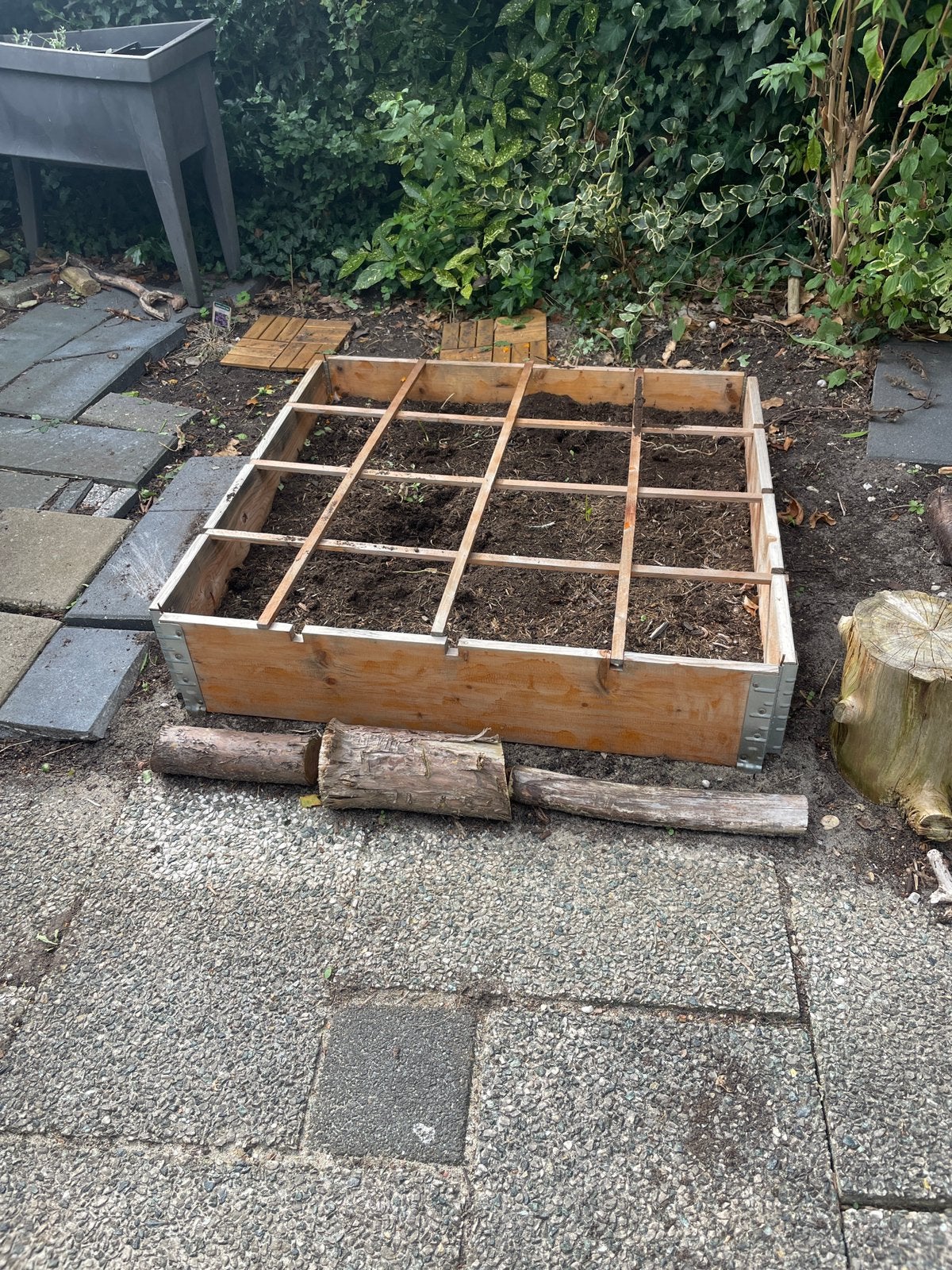 Groente/ kruidentuin bak, Ophalen, Gebruikt, Hout