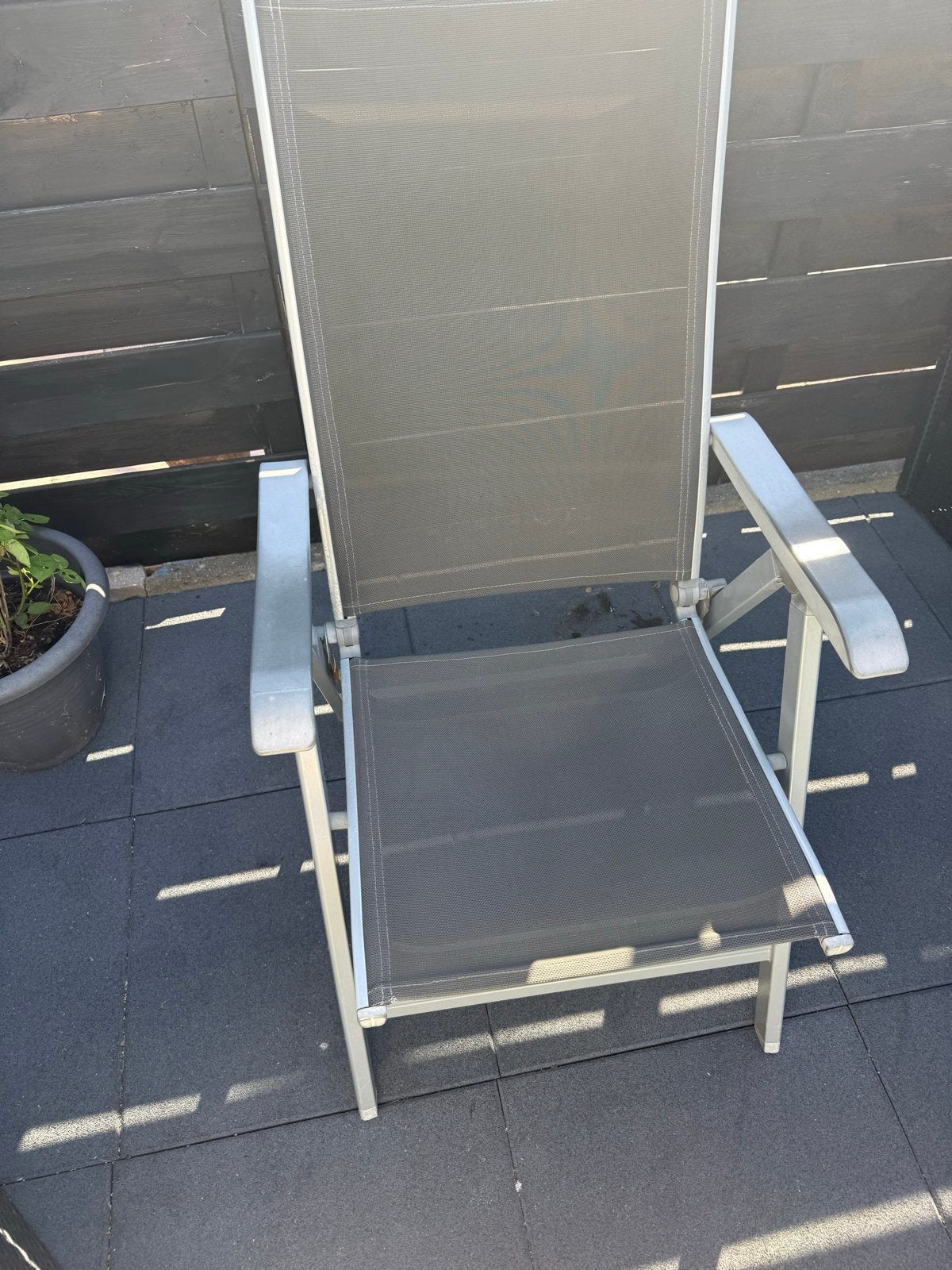 Kettler tuinstoel Hartman kussen - verstelbaar en inklapbaar, Ophalen, Gebruikt, Aluminium, Inklapbaar