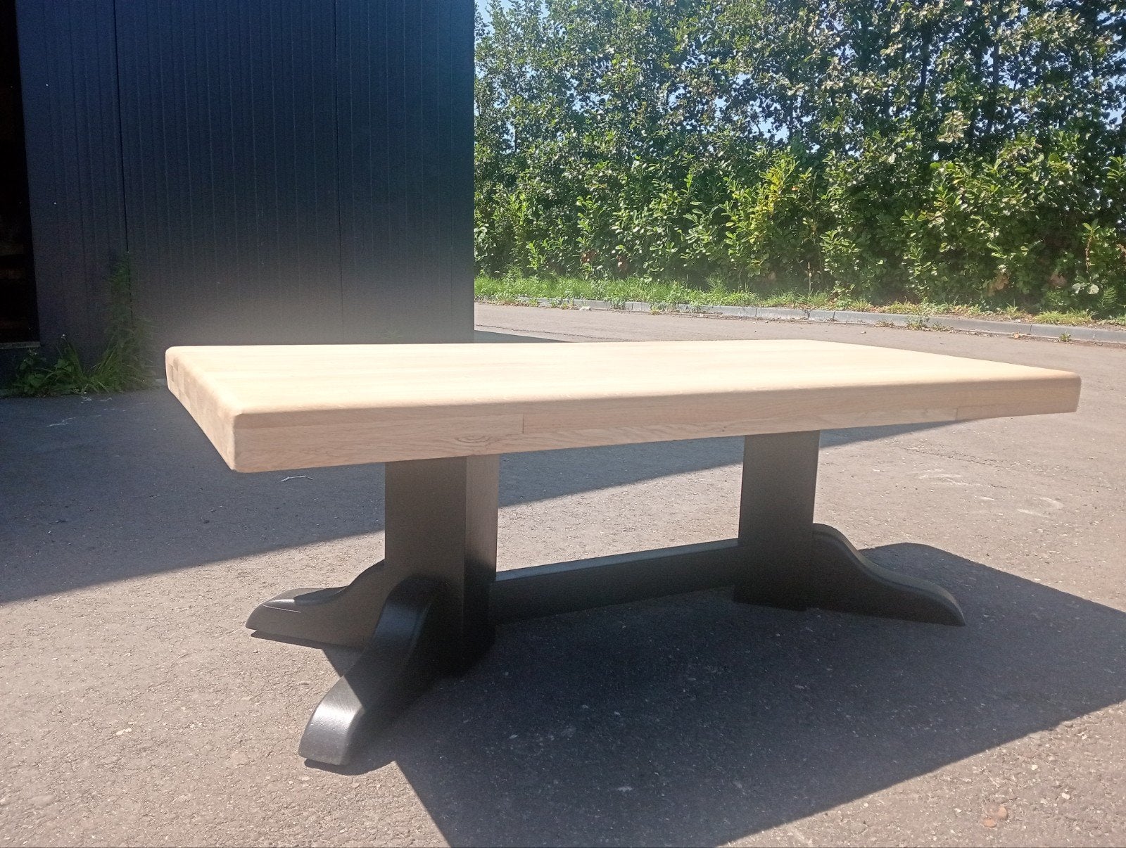 Massief Eiken Salontafel - 130x65x46cm, Blad 7cm Dik, Ophalen, Rechthoekig, 100 tot 150 cm, 50 tot 100 cm